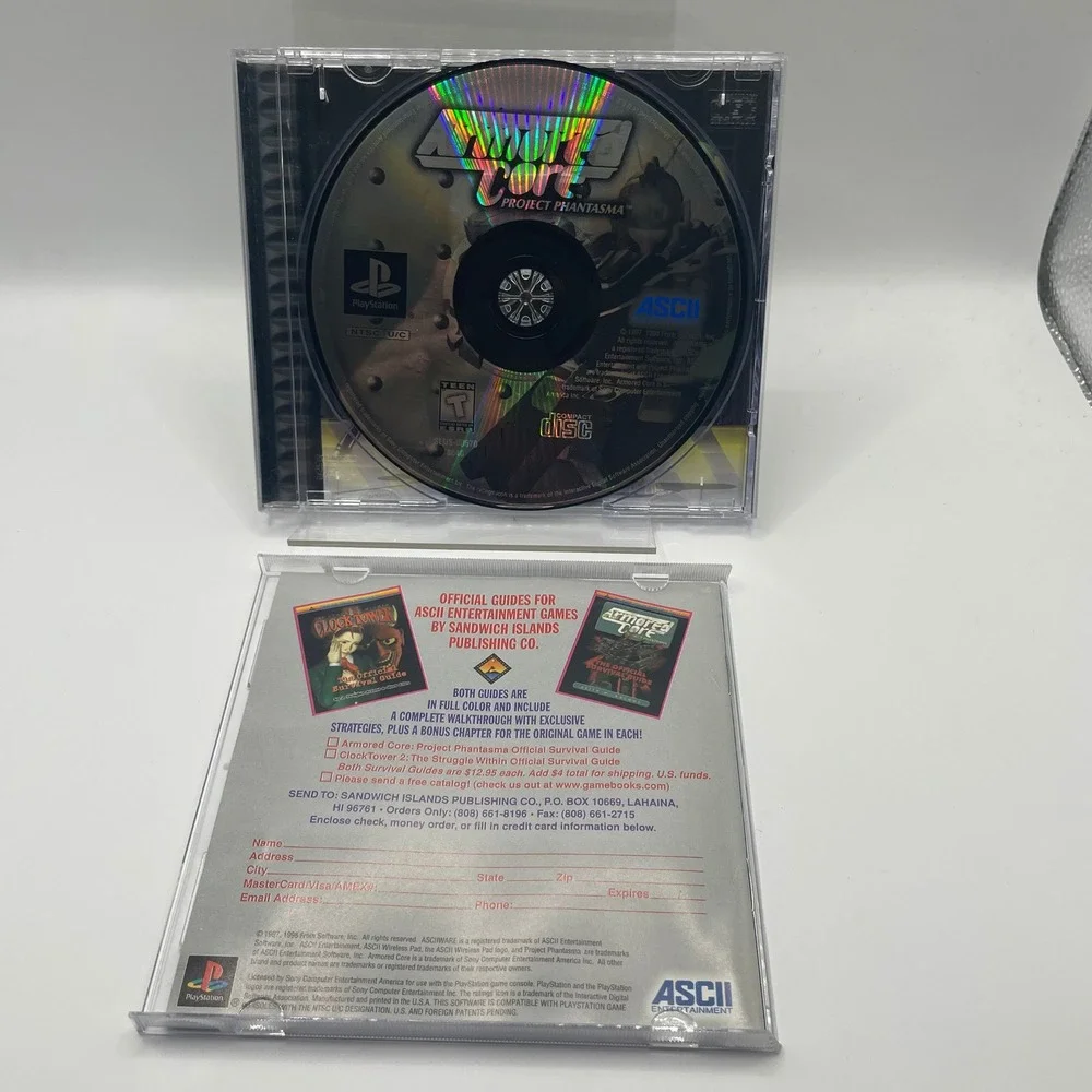 Armored Core Project Phantasma PS1 PlayStation 1998 CIB Clean